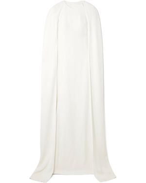 Stella McCartney Cape-Effect Stretch-Cady Gown - White