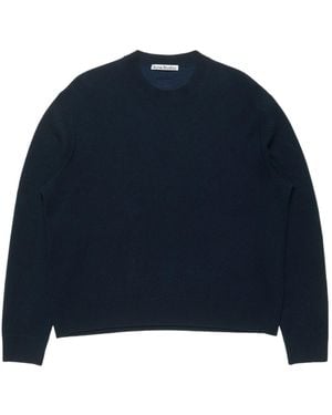Acne Studios Logo Cashmere Knitwear - Blue