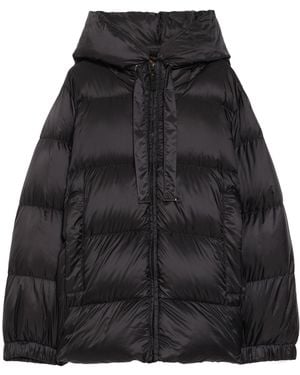 Max Mara The Cube Seia Zip-Up Hooded Jacket - Black