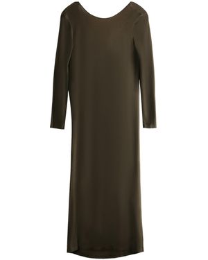 Uma Wang Long Sleeve Dress - Green