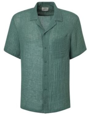 LeKasha Botad Linen Bowling Shirt - Green
