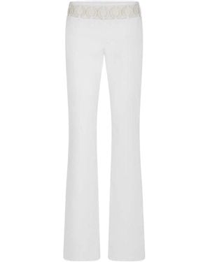 DSquared² Cut-Out Straight-Leg Trousers - White