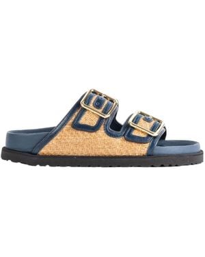 Birkenstock 1774 Arizona Raffia Sandals - Blue