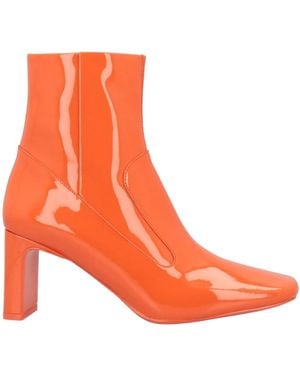DIESEL Minimalist Square Toe Ankle Boots - Orange