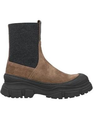 Brunello Cucinelli Twotone Platform Boots - Brown