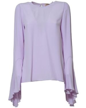 N°21 Logo Long-Sleeved Blouse - Purple