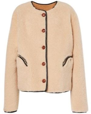 Blazé Milano Reversible Lamb Fleece Coat - Natural