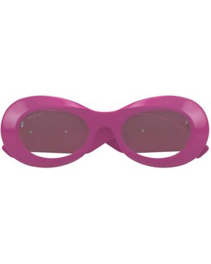 Gucci Eyewear Oval Frame Sunglasses - Purple