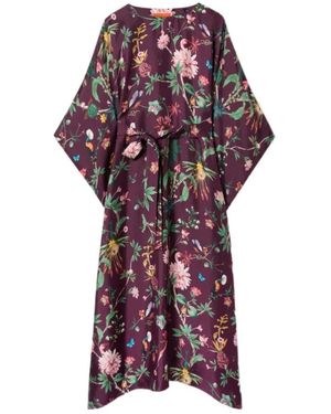 La DoubleJ La Doublej Square Kaftan Silk Dress - Red