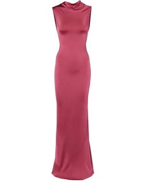 Victoria Beckham Draped Jersey Gown - Red