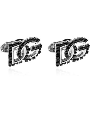 Dolce & Gabbana Logo-Embellished Cufflinks - White