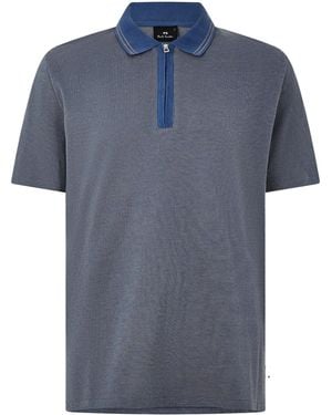 Paul Smith Cotton Short-Sleeve Polo Shirt - Blue