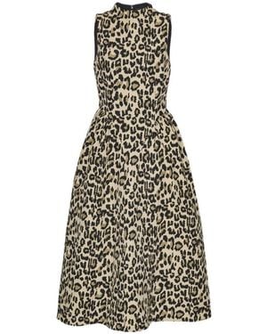 ROTATE BIRGER CHRISTENSEN Jacquard Midi Dress - White