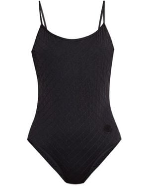 Moncler Diamond-Quilted Swimsuit - Black