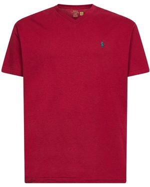 Polo Ralph Lauren Logo Embroidered V-Neck T-Shirt