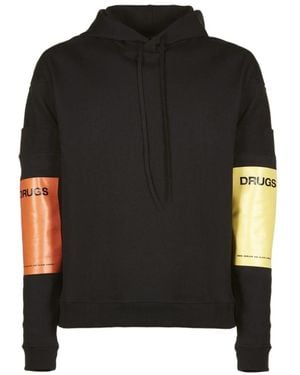 Raf Simons Logo Hooded Jumper - Black