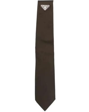 Prada Pointed Tie - White