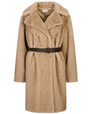 P.A.R.O.S.H. Long-Sleeved Coat - Natural