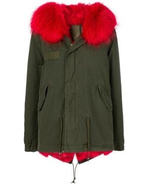 MR & MRS Fur Hooded Parker Coat - Green