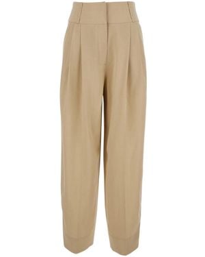 TOTEME Draped Balloon Trousers - Natural