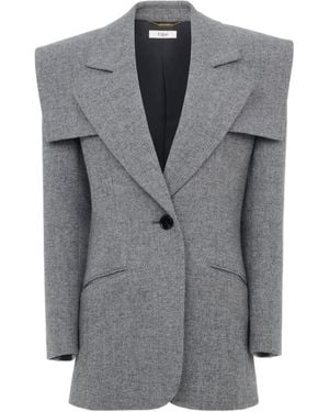 Chloé Single-Breasted Tailored Jacket - Gray