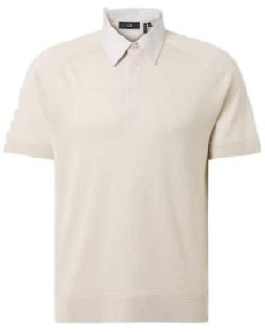 dunhill Linen And Silk Polo Shirt - White