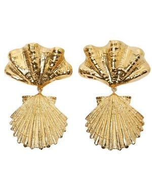 Chloé Shell Earrings - Metallic