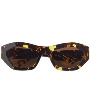 Bottega Veneta Reace Oval Sunglasses - White