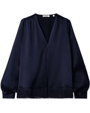 Doen Fringed Shirt - Blue