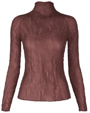 Issey Miyake Chiffon Twist 3 Top - Purple