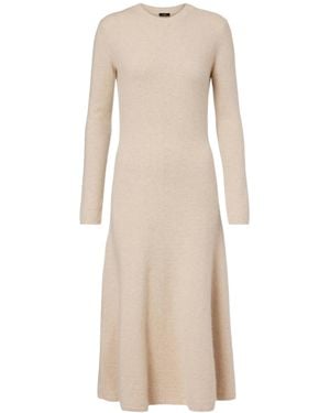 JOSEPH Round Neck Long Sleeve Dress - Natural