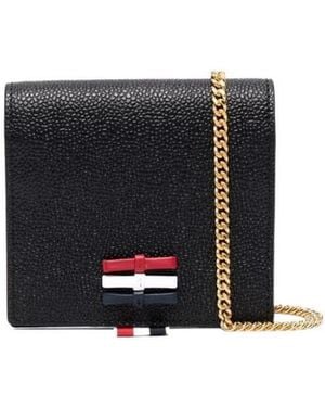 Thom Browne Rwb Bow Chained Wallet - White