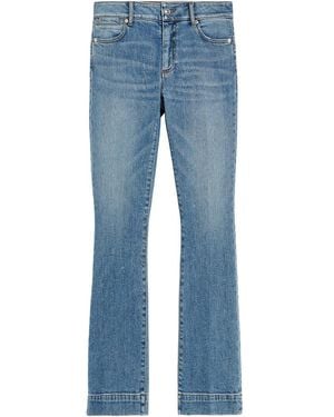 Sportmax Logo Patch Low Waist Jeans in Blue | Lyst