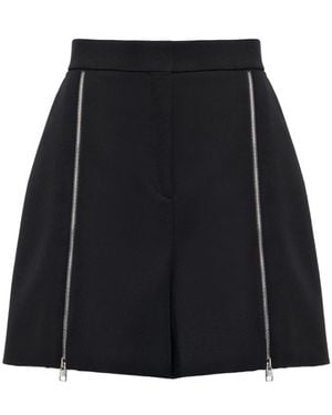 McQueen Zip-Detailed Shorts - Black