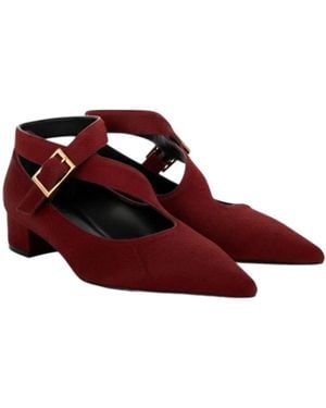 KHAITE Buckle High Heels - Red
