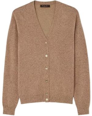 Loro Piana Long-Sleeved Knitted Cardigan - Brown