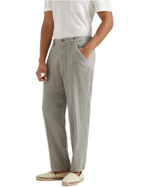Brunello Cucinelli Creased Straight Trousers - Green