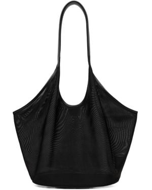 Aesther Ekme Large Phanton Mesh Leather-Trim Tote Bag - Black