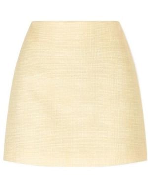 Blazé Milano Cotton Blend Mini Skirt - Natural