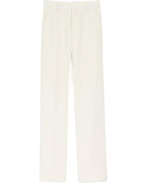 Ami Paris Buttoned Straight-Leg Trousers - White