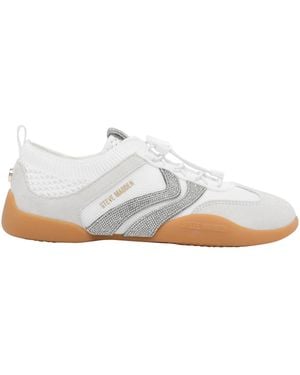 Steve Madden Biscotti Knit Low-Top Sneakers - White