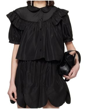 Simone Rocha Ruffled Shirt - Black