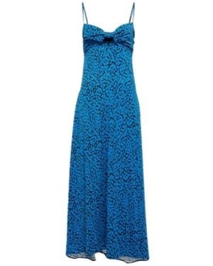 Proenza Schouler Printed Cut-Out Maxi Dress - Blue