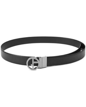 Giorgio Armani Pebbled-Effect Buckled Belt - White