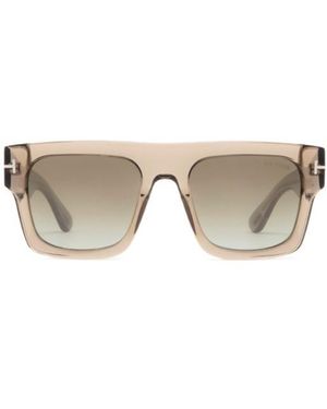 Tom Ford Eyewear Fausto Square Frame Sunglasses - Metallic