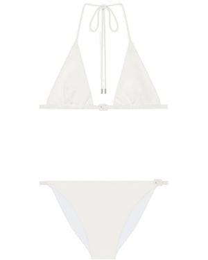 Courreges Buckle-Detail Bikini Set - White