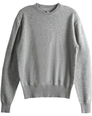 TOTEME Totême Round Neck Knitted Jumper - Grey