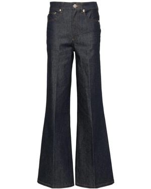 A.P.C. High-Waisted Flared Jeans - Blue
