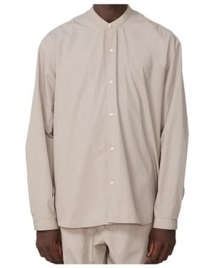 Officine Generale Band-Collar Long-Sleeve Shirt - Multicolour