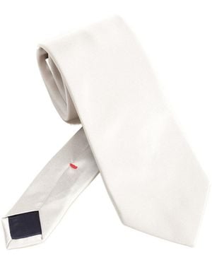 Al Duca d'Aosta Pointed-Tip Tie - White